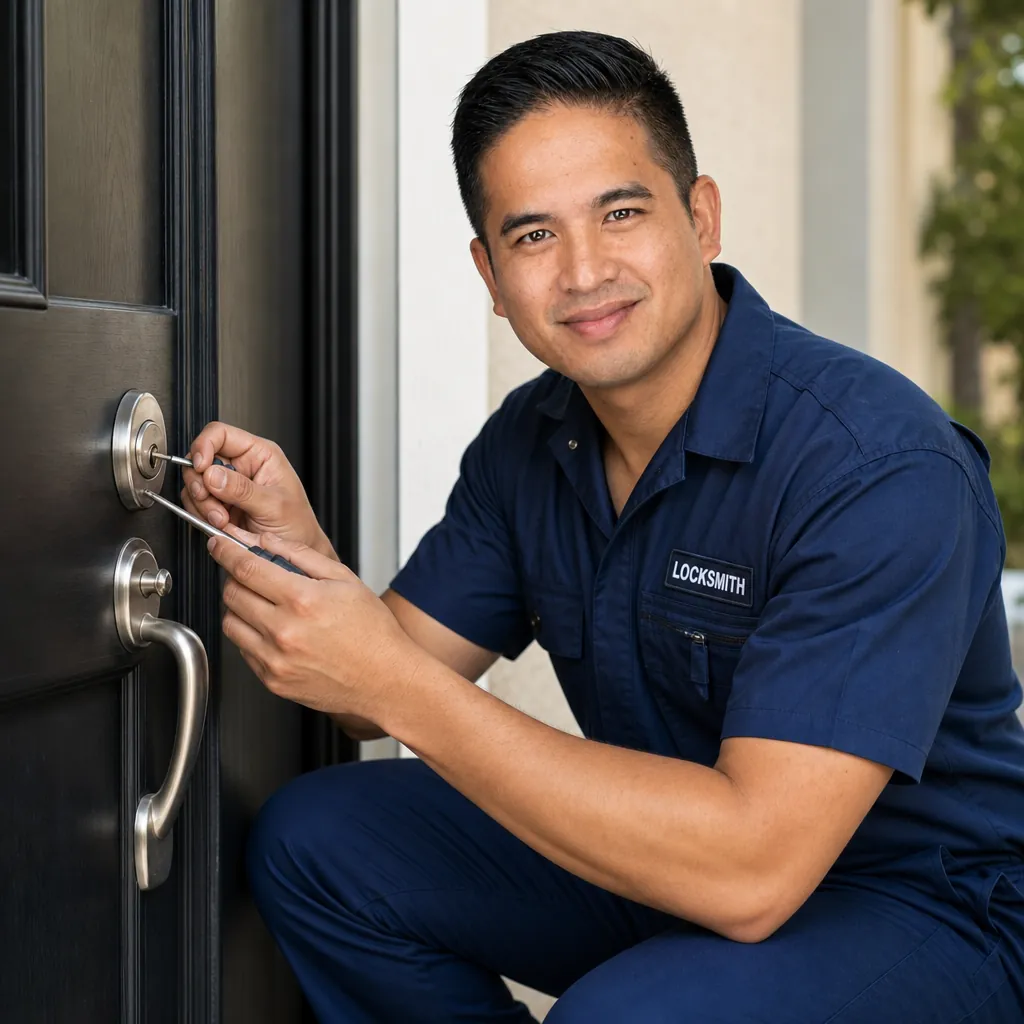 Fast Fix locksmith at a Brisbane front door